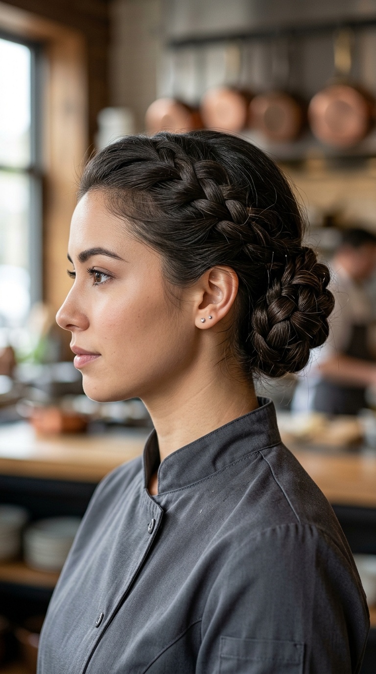 Braided Low Chignon