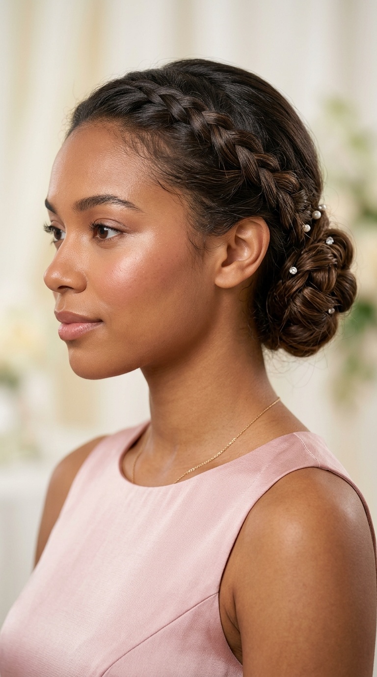 Braided Low Chignon