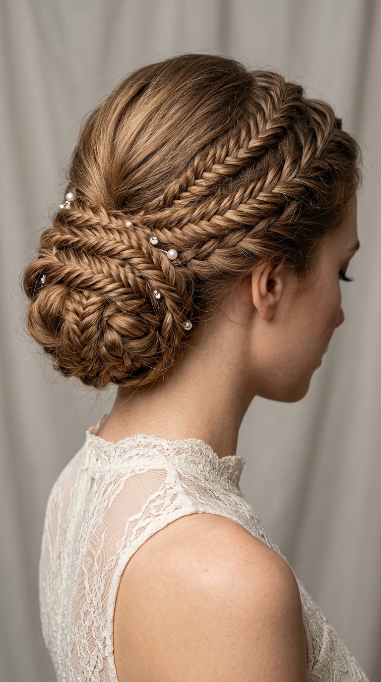 Braided Low Chignon
