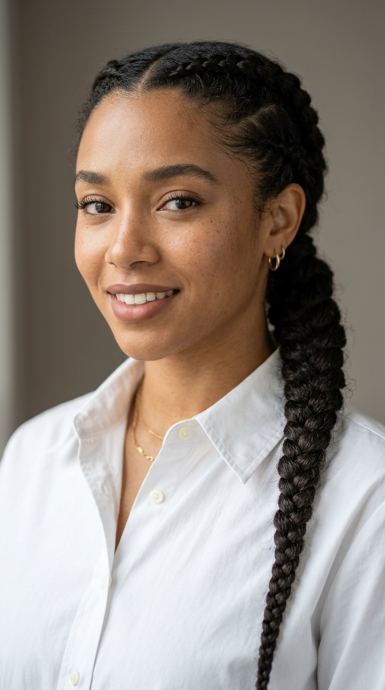 Braided Low Ponytail