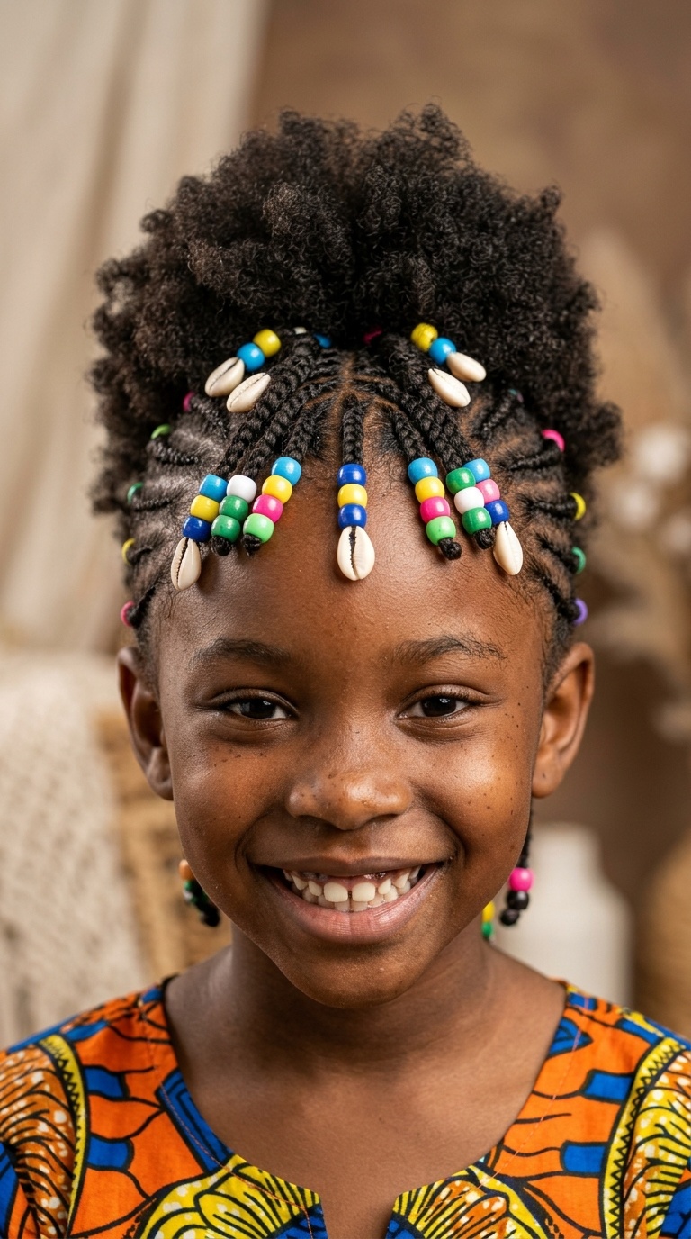 Braided Mohawk (Frohawk) with Beads