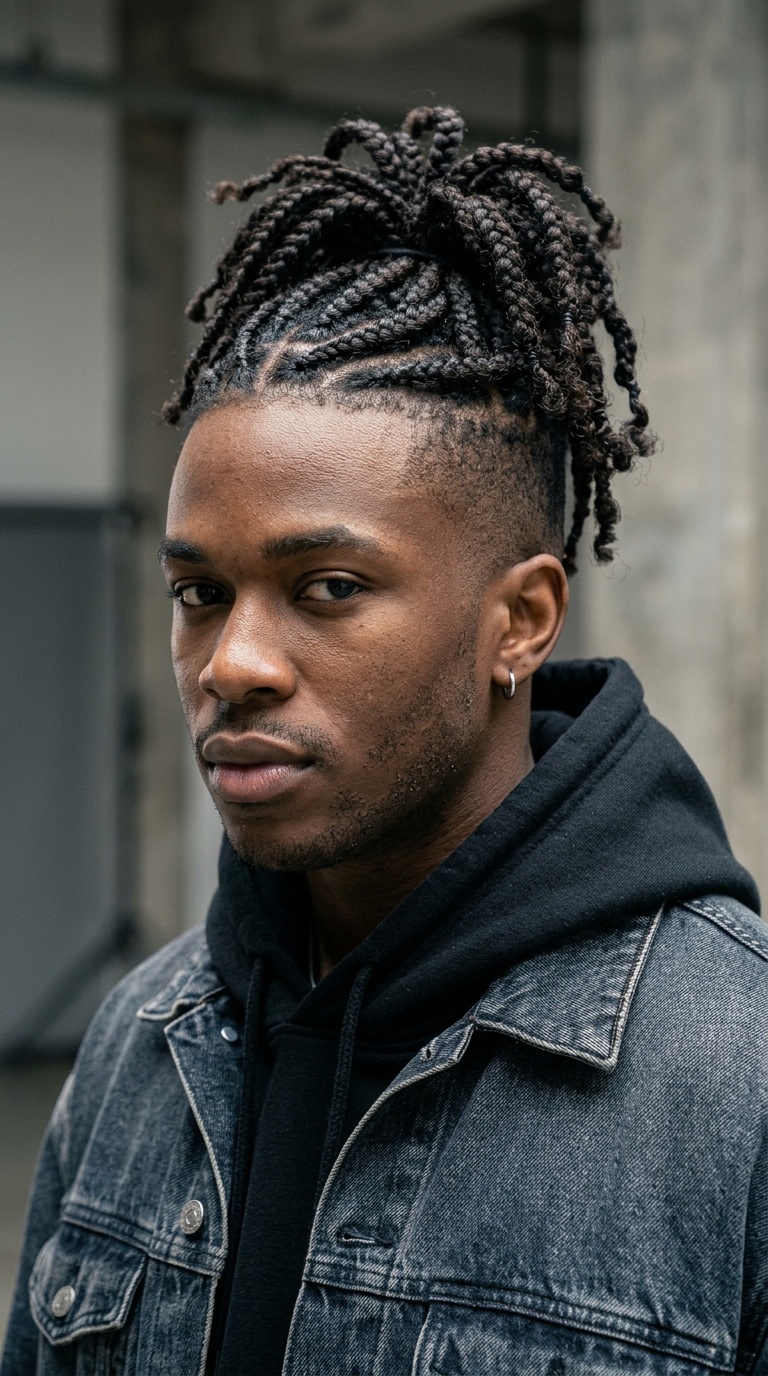 Braided Mohawk or High-Top Braid