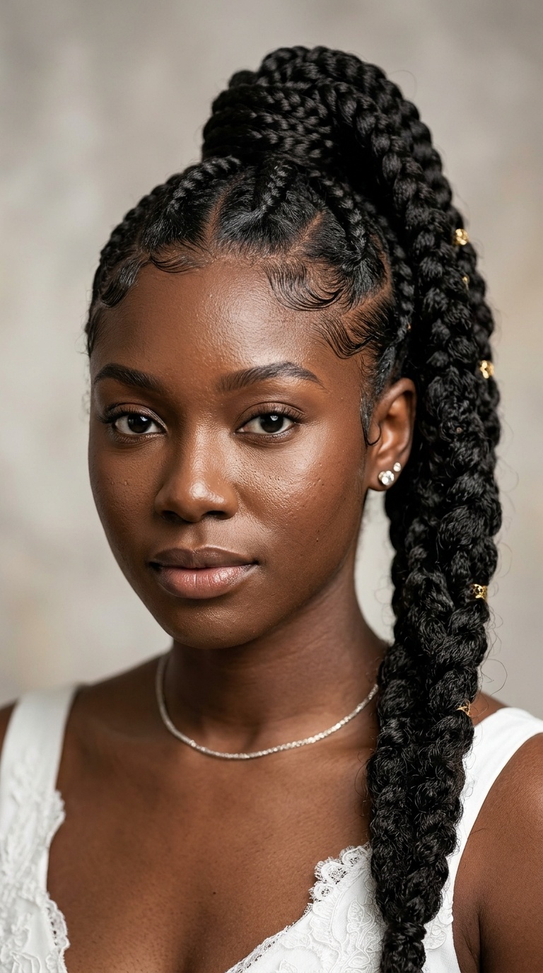 Braided Ponytail with Baby Hair
