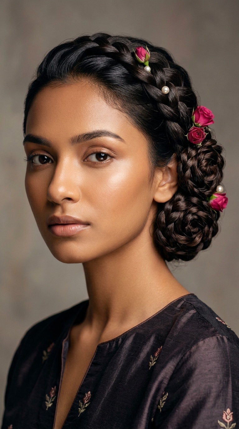 Braided Rose Chignon
