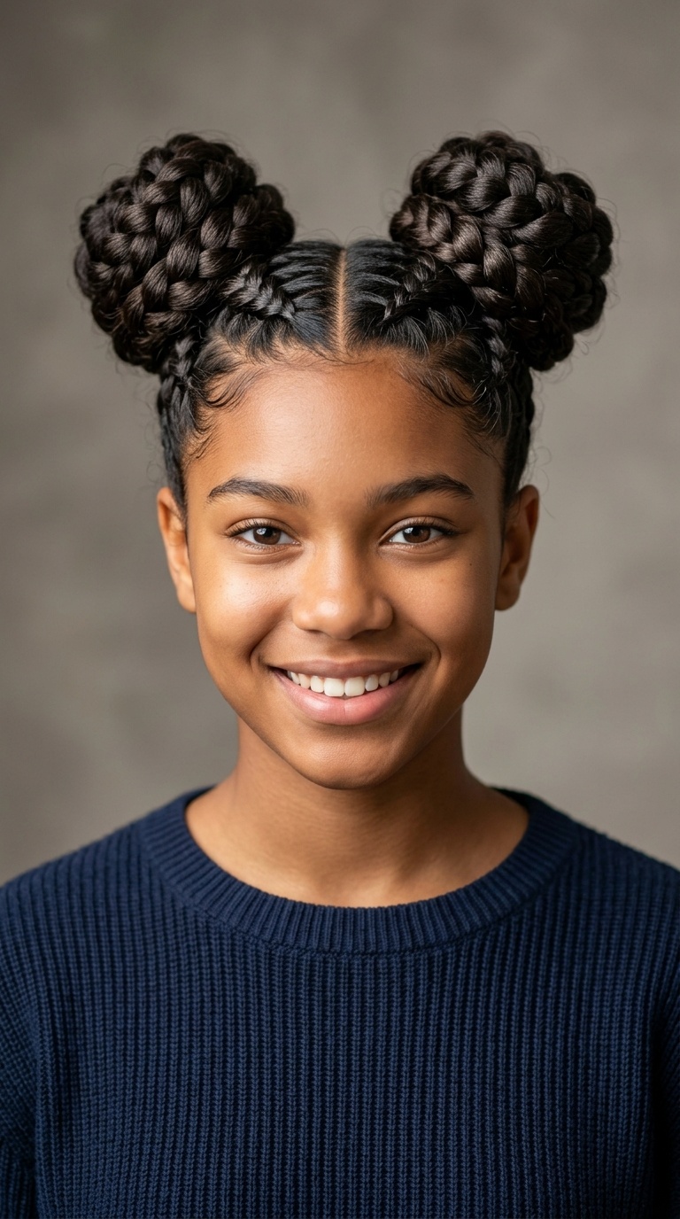 Braided Space Bun Duo