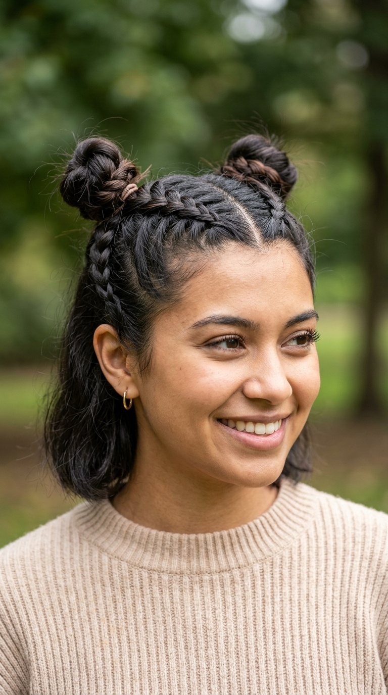 Braided Space Buns