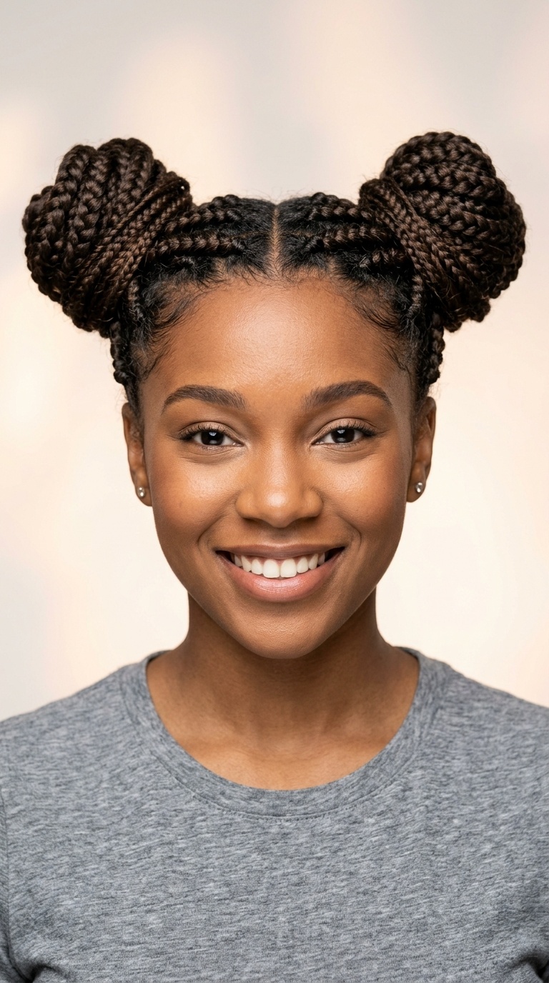 Braided Space Buns