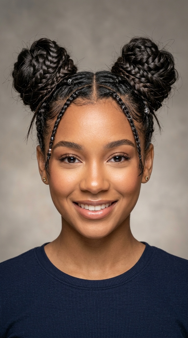 Braided Space Buns