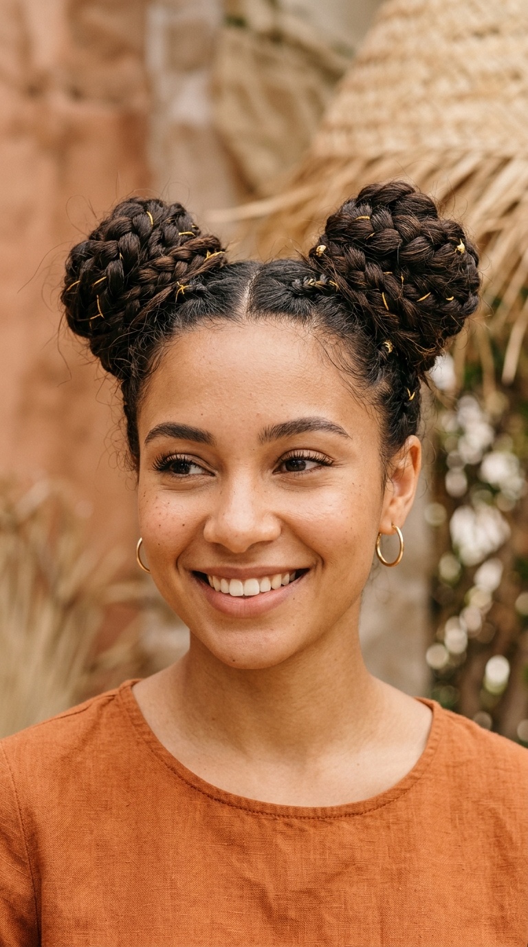 Braided Space Buns