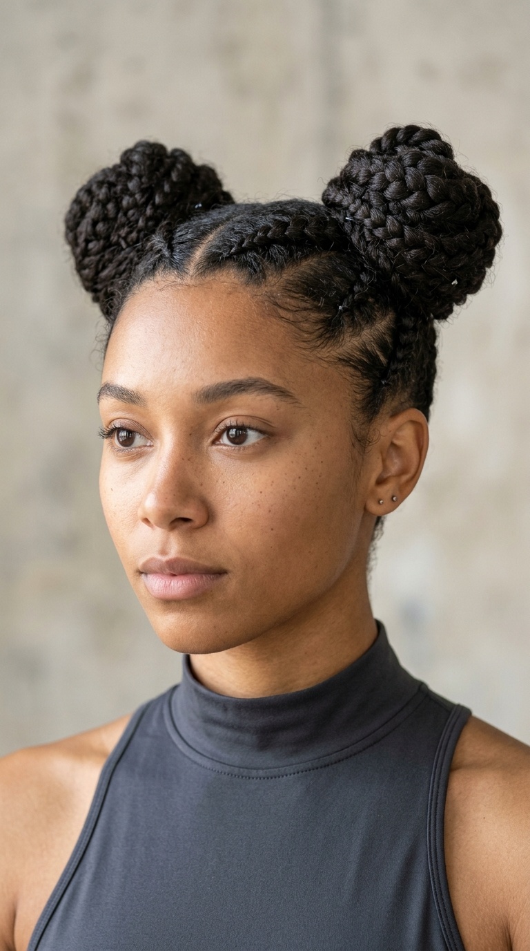 Braided Space Buns