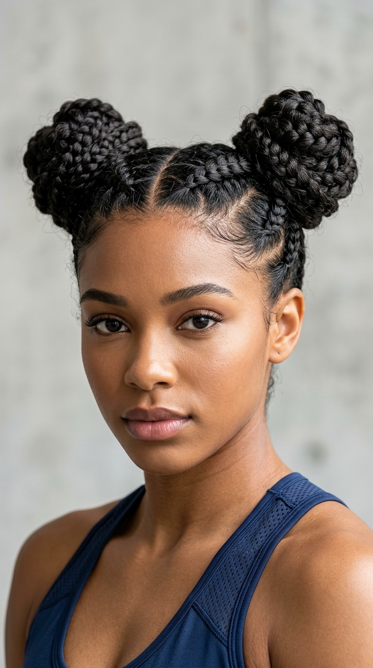 Braided Space Buns