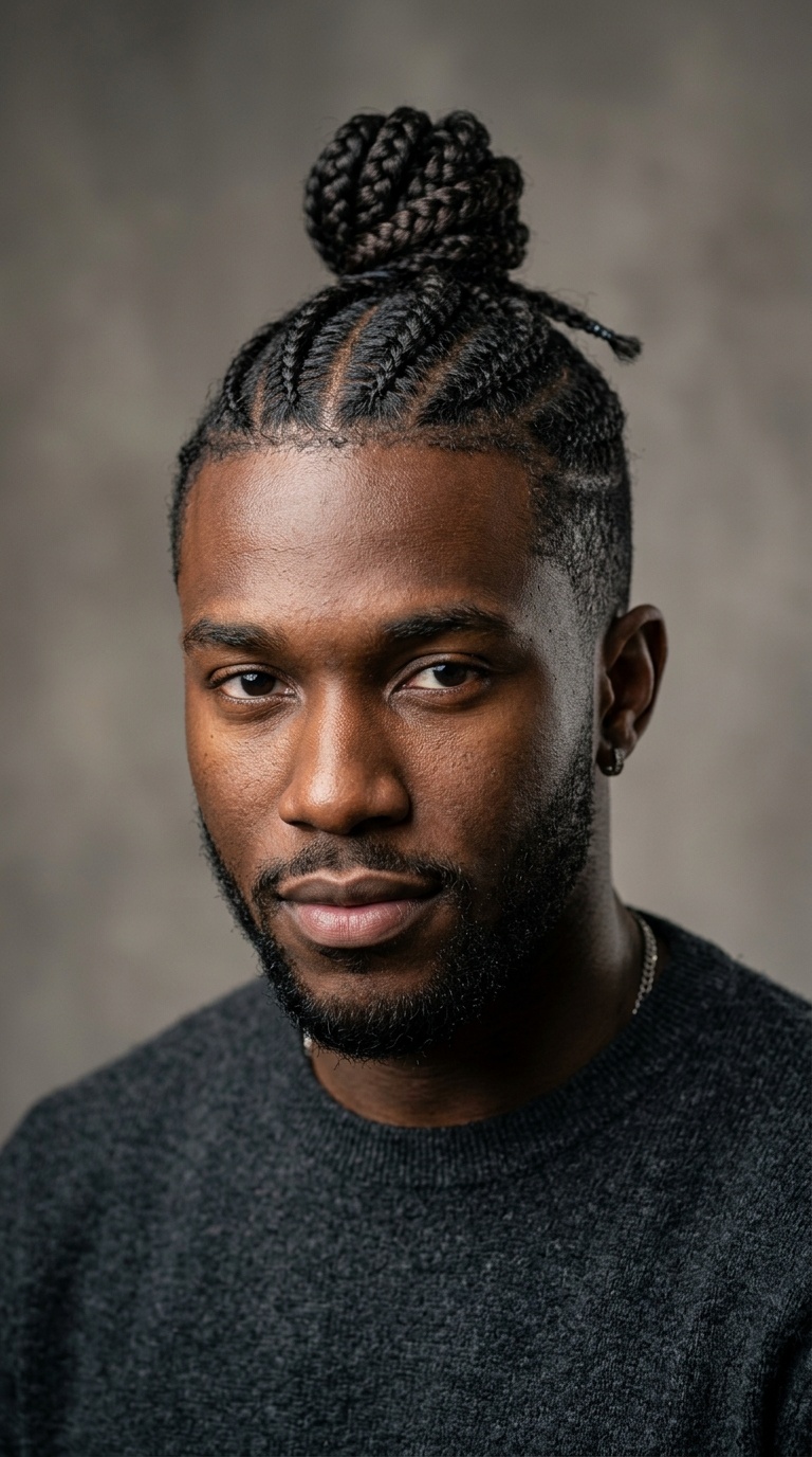 Braided Top Knot for Men