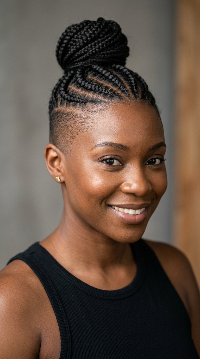 Braided Top with Shaved Temples