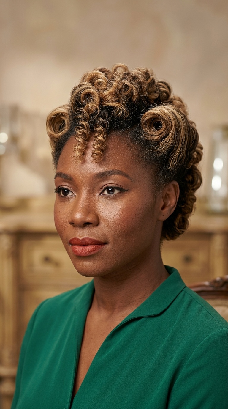 Bronde Victory Roll Mohawk