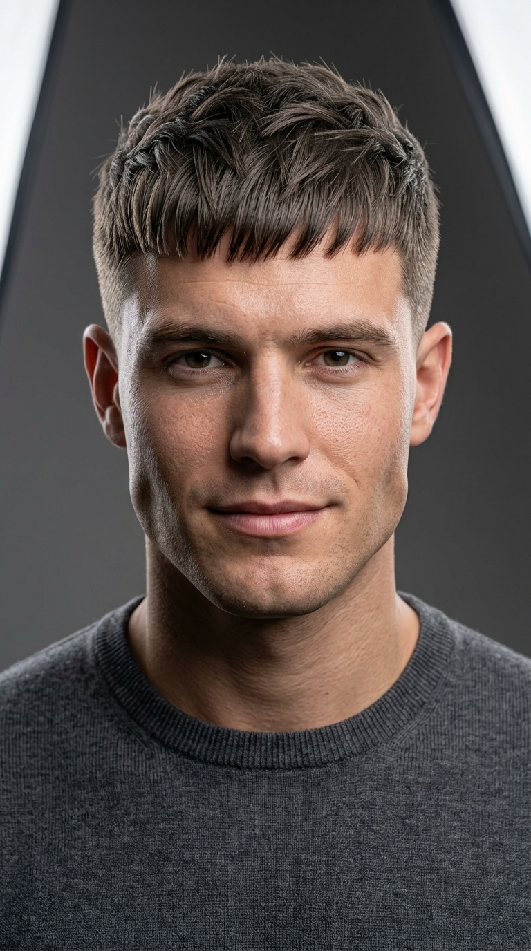 Brushed-Forward Caesar Cut
