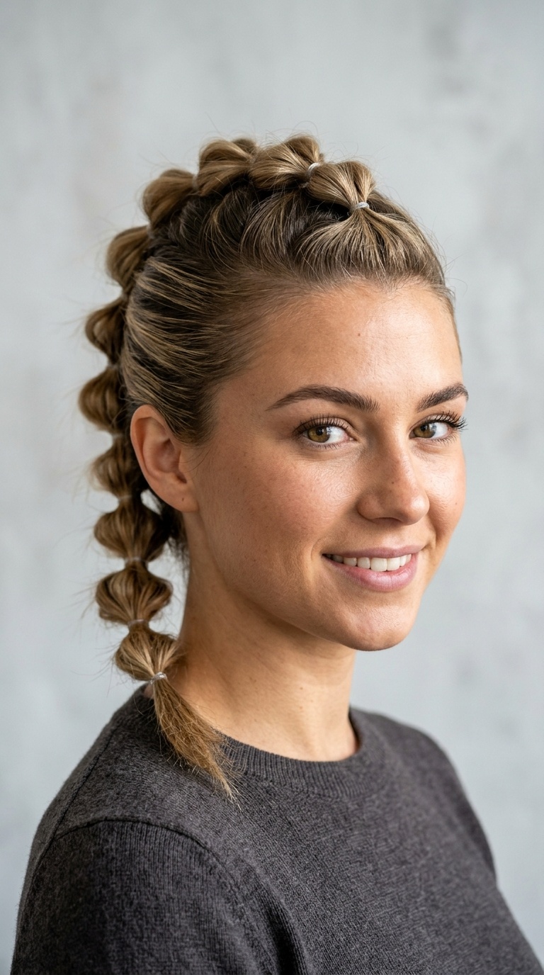 Bubble Braid Faux Hawk
