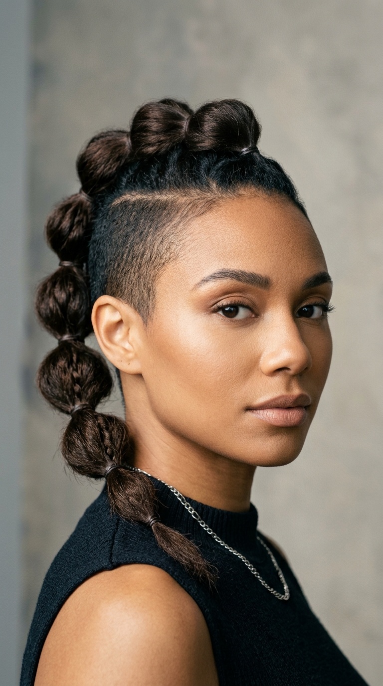 Bubble Braid Faux Hawk