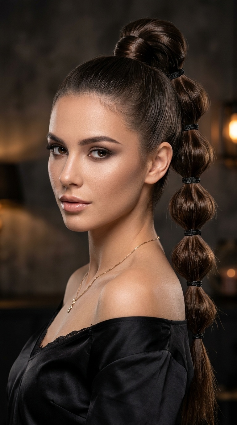 Bubble Braid High Pony