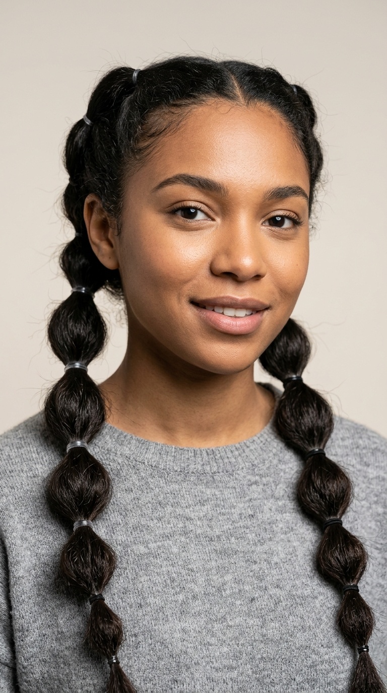 Bubble Braid Pigtails
