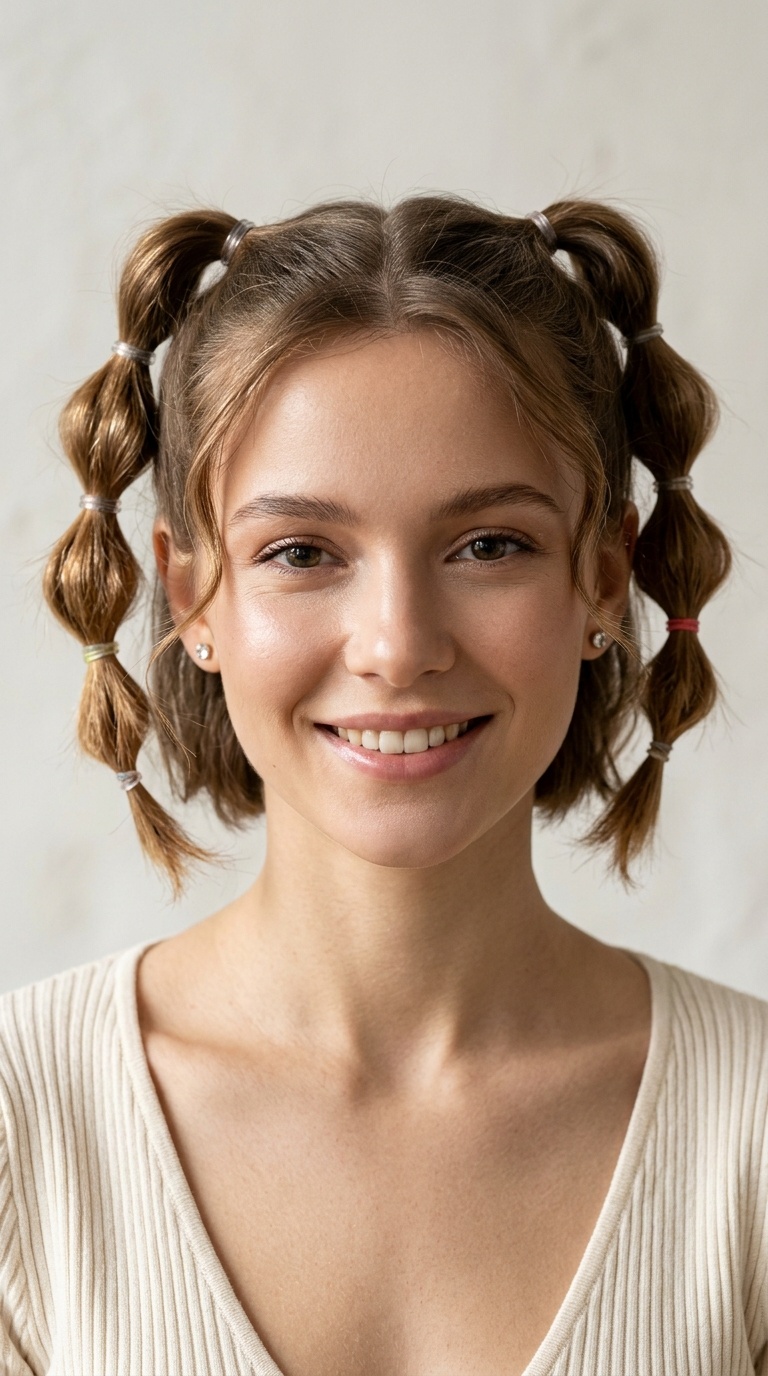 Bubble Braid Pigtails