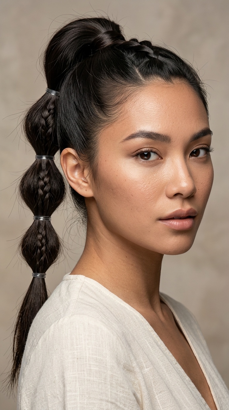 Bubble Braid Ponytail