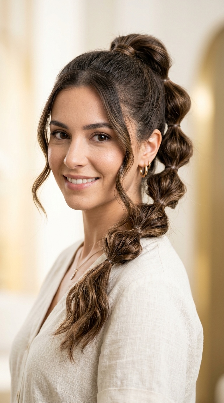 Bubble Braid Ponytail