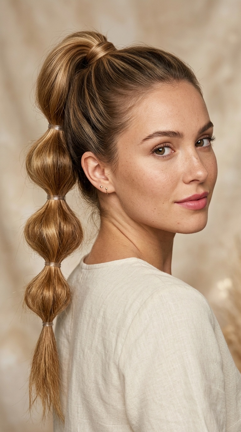 Bubble Braid Ponytail