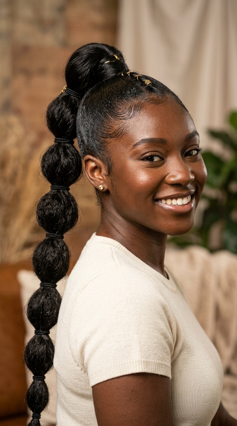 Bubble Braid Ponytail