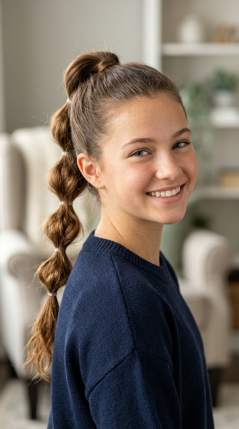 Bubble Braid Ponytail