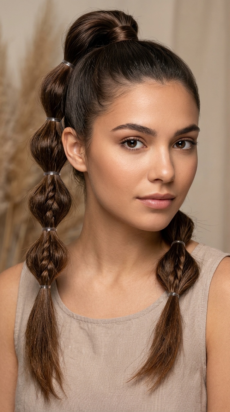 Bubble Braid Ponytail