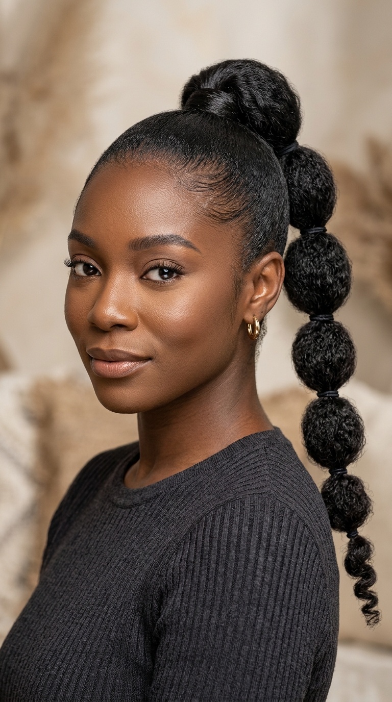 Bubble Braid Ponytail