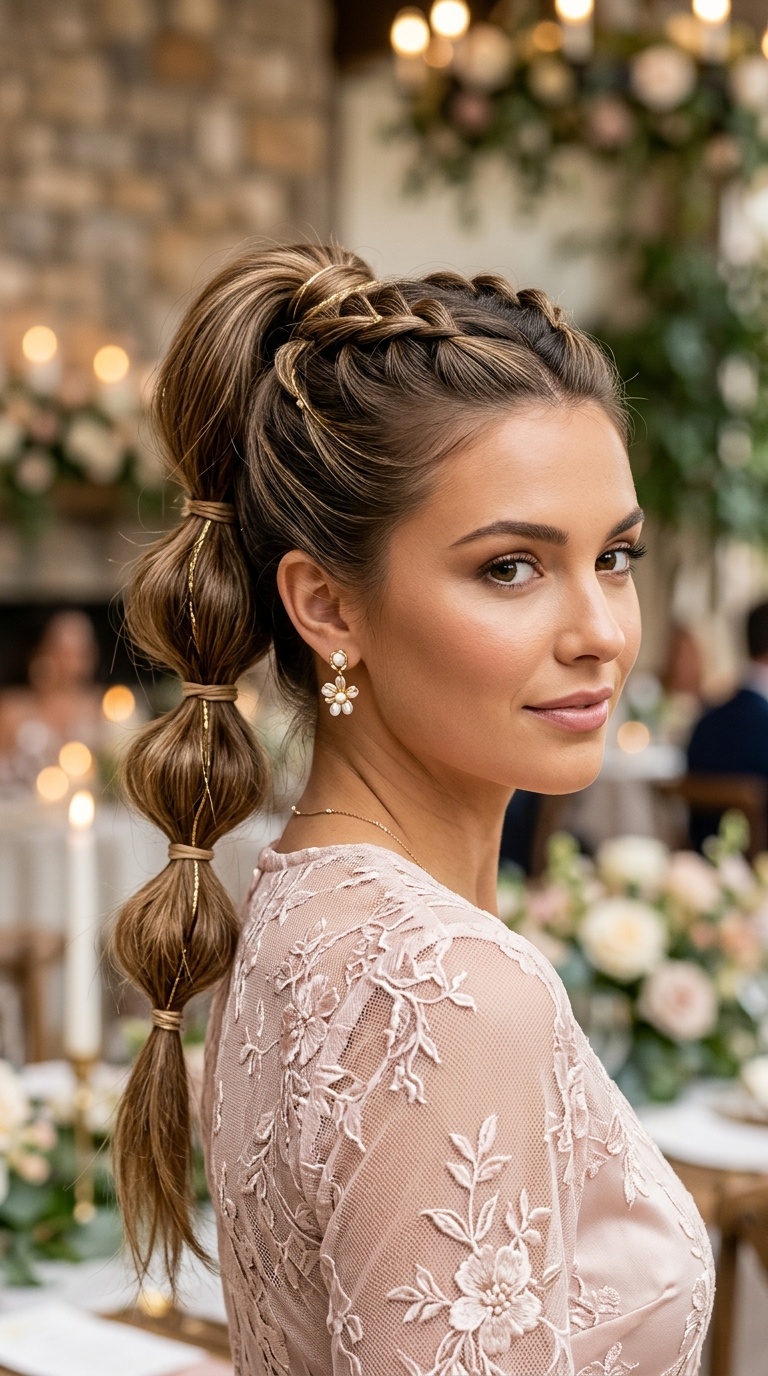 Bubble Braid Ponytail