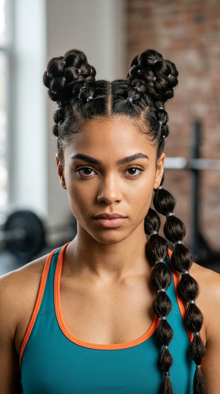 Bubble Braid Space Bun Hybrid