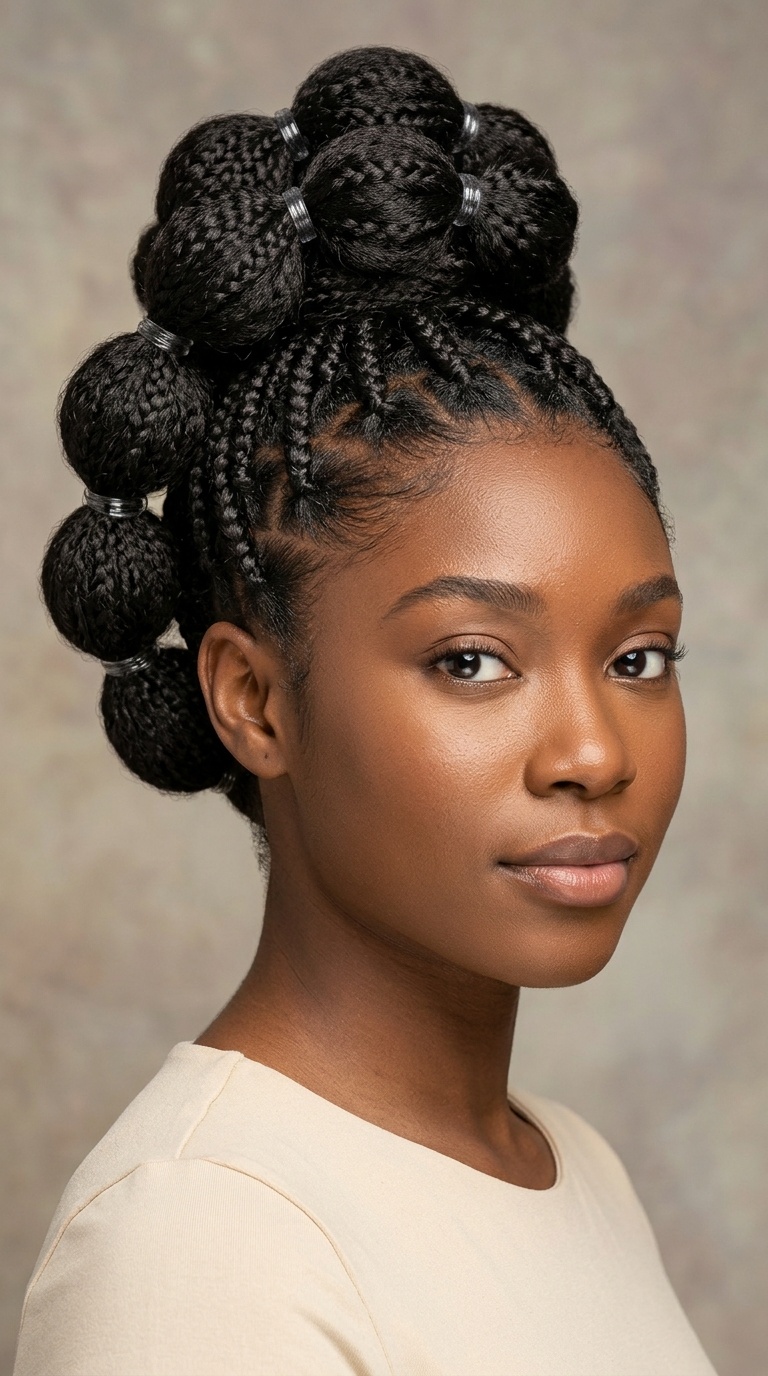Bubble Braid Updo