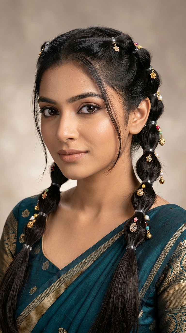 Bubble Braid with Charms