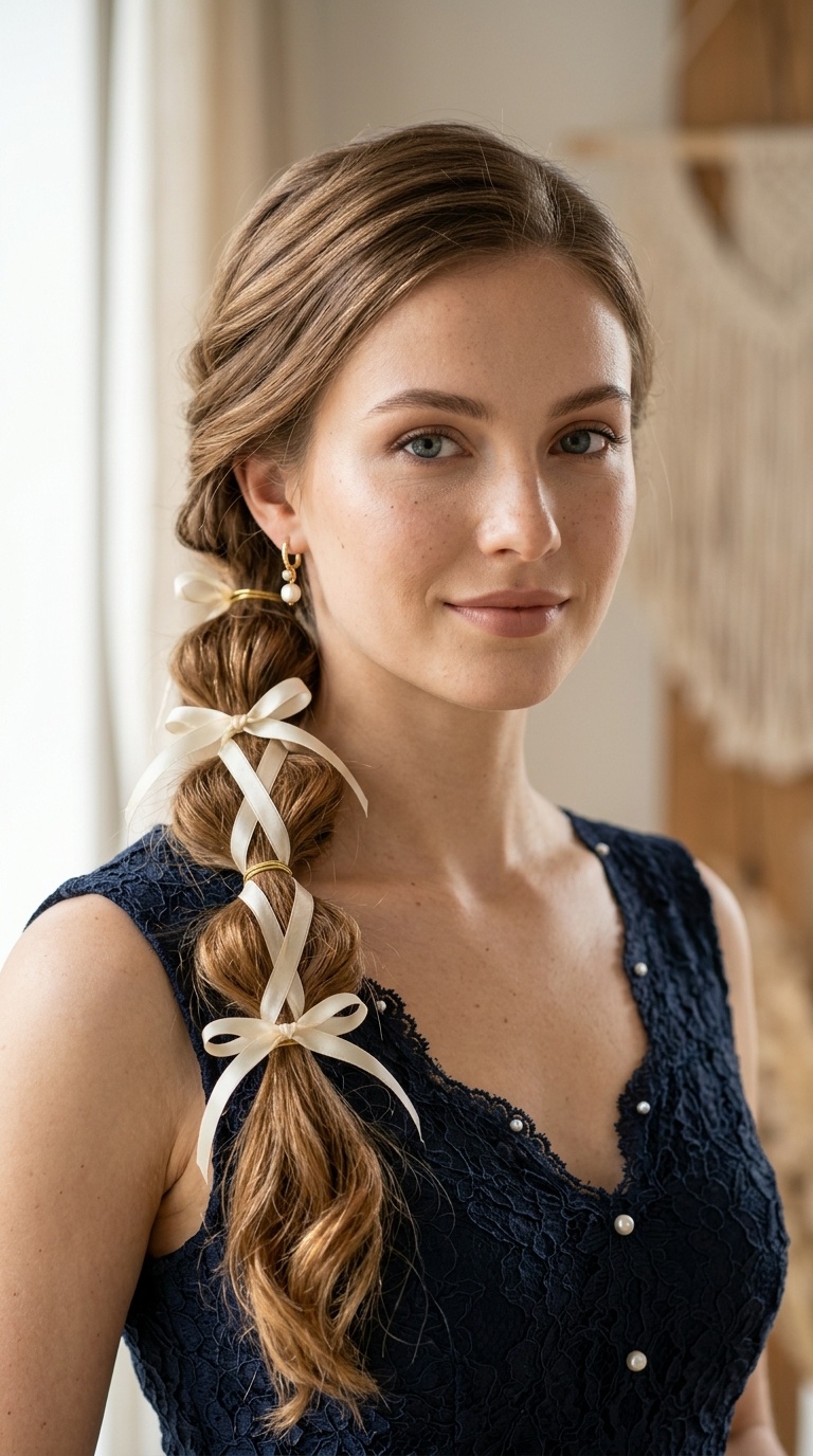 Bubble Braid with Elegant Ribbons