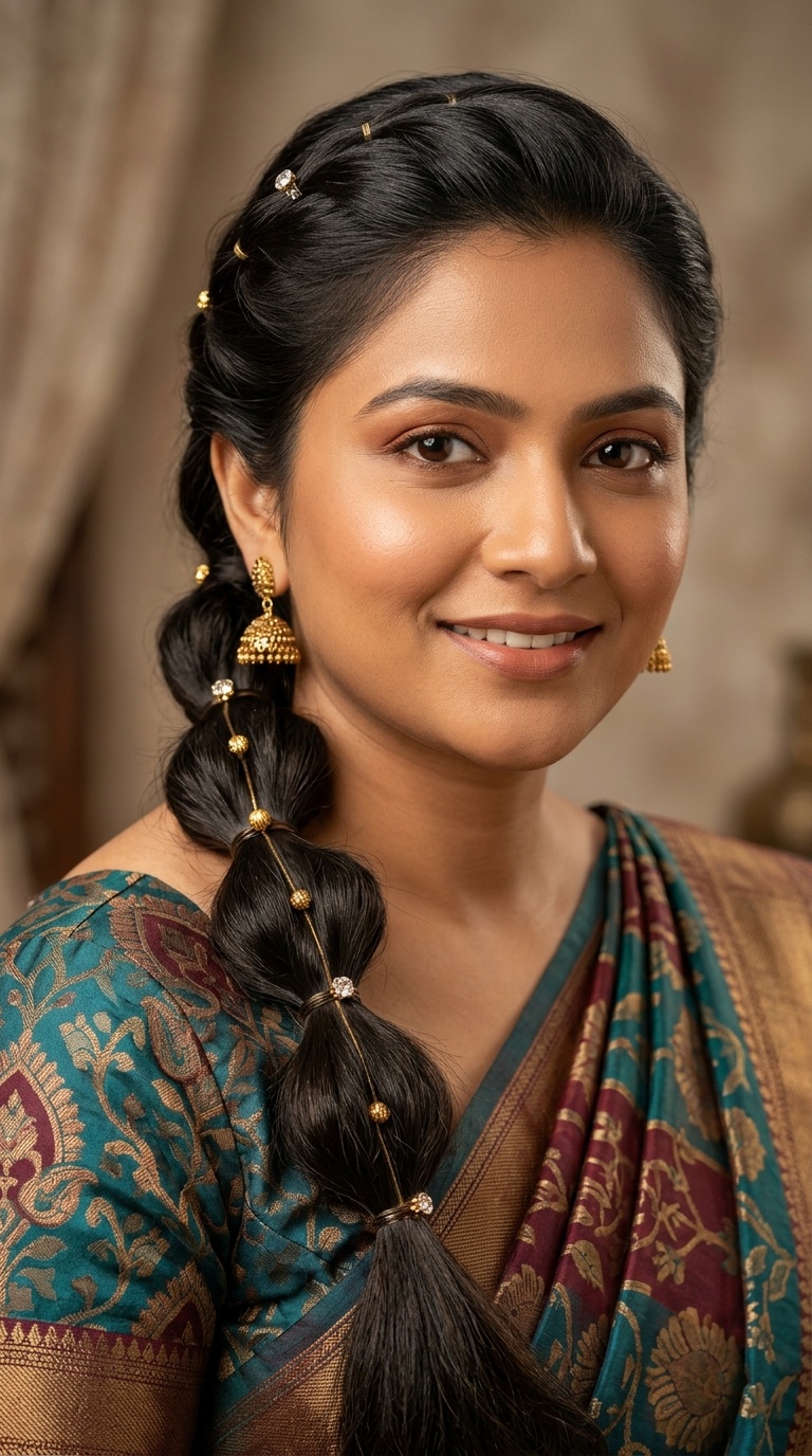 Bubble Braid with Gold Accessories