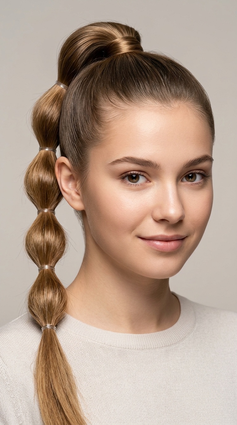 Bubble Braided High Ponytail