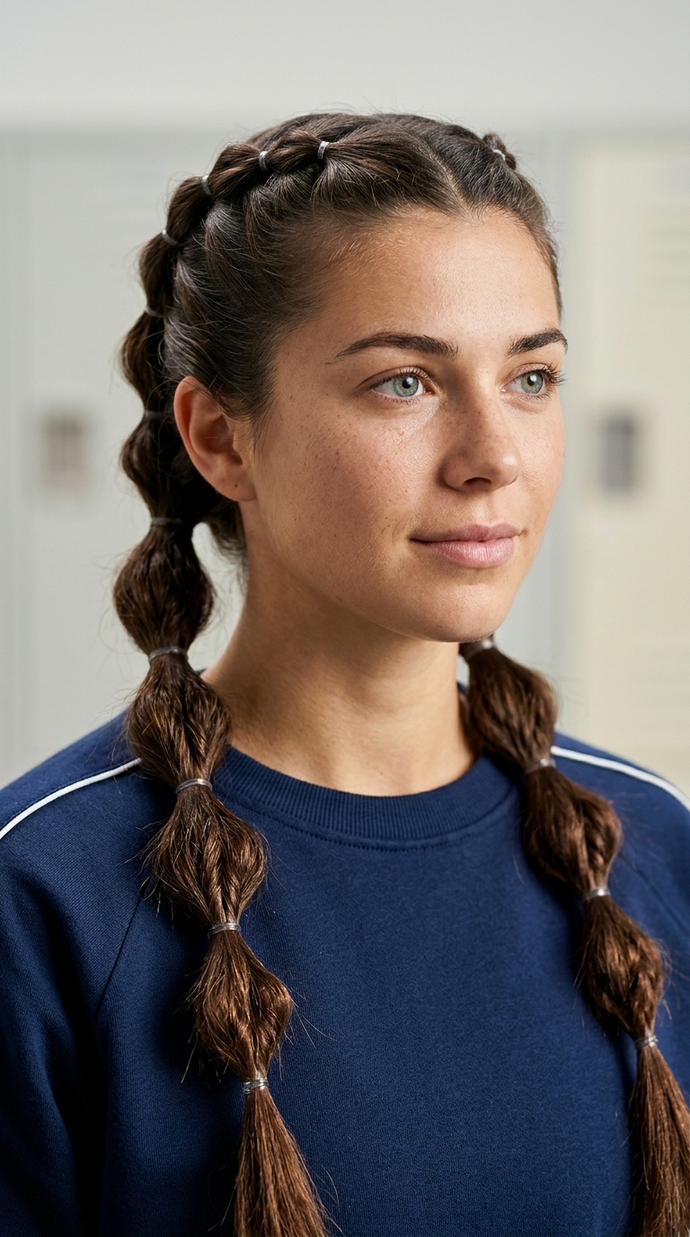 Bubble Braided Pigtails