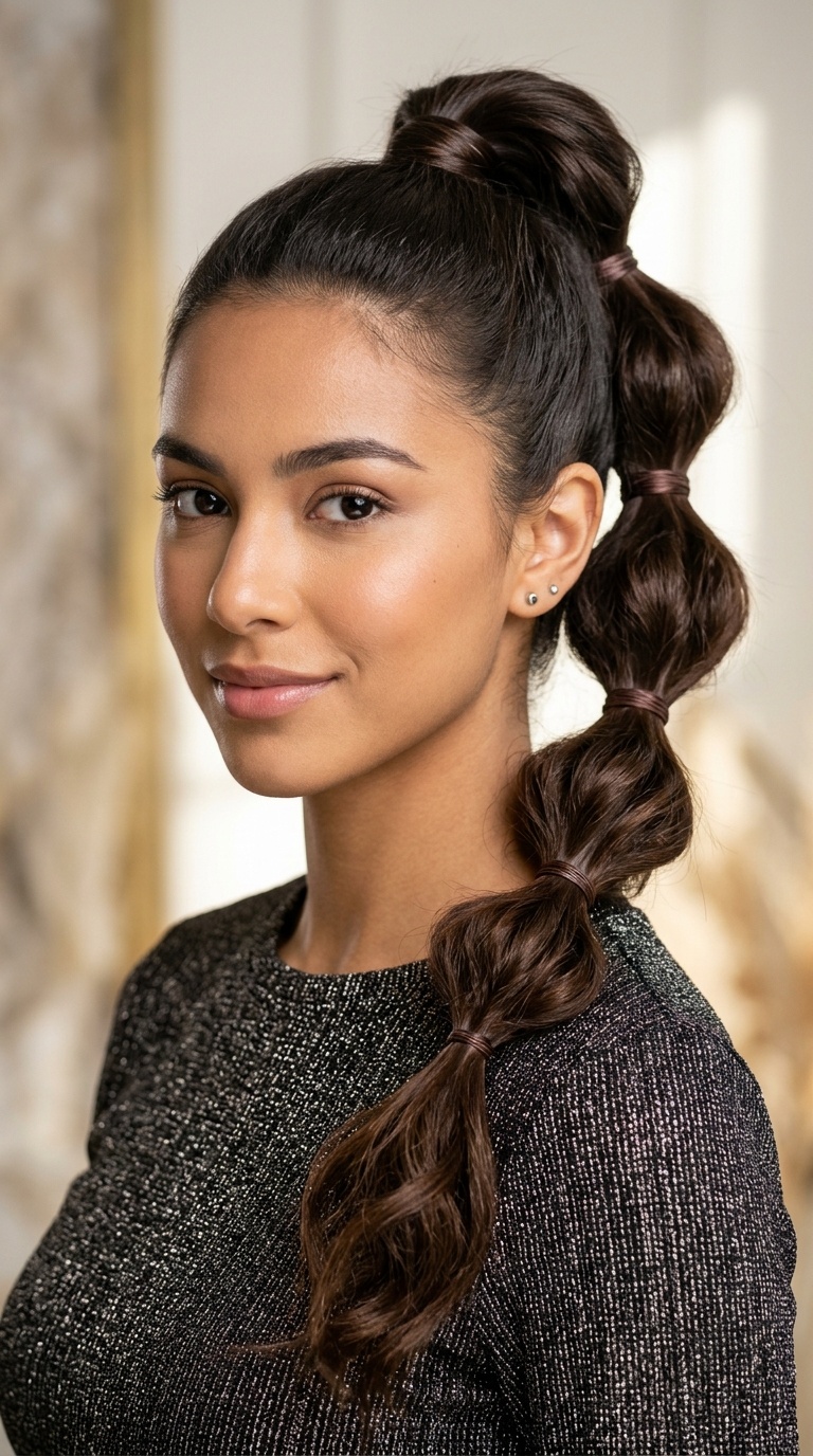 Bubble Braided Ponytail