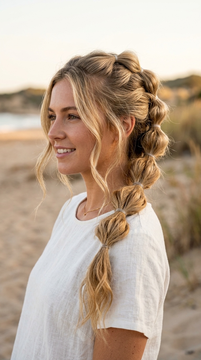 Bubble Braided Ponytail