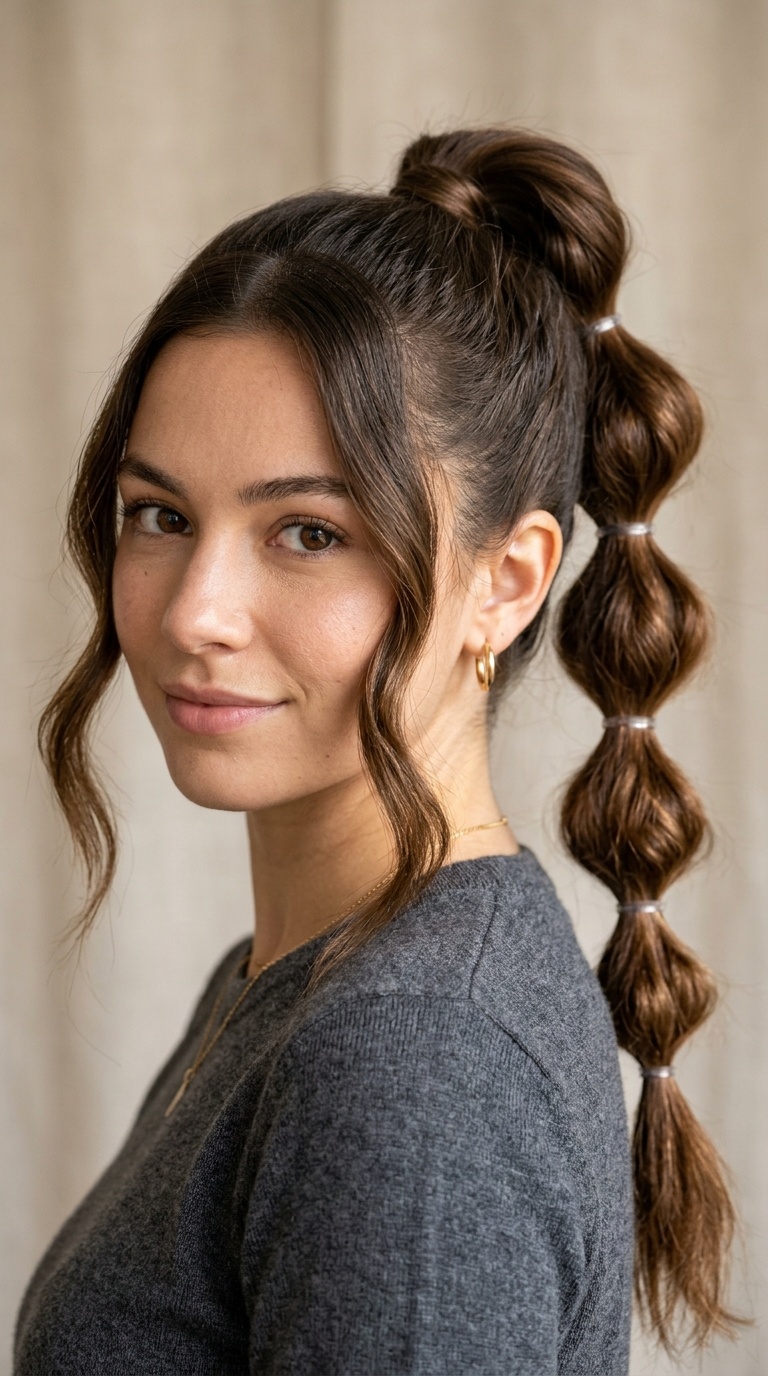 Bubble Braided Ponytail