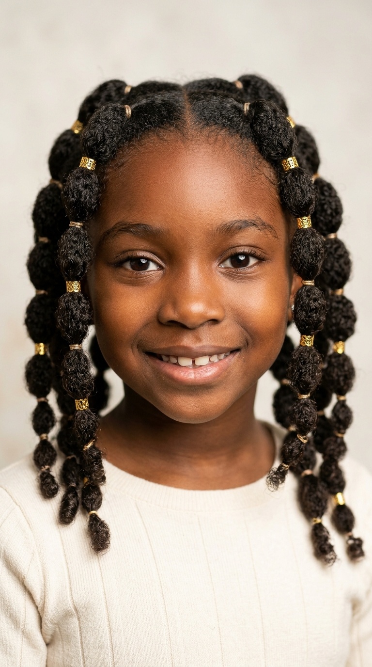 Bubble Braids on Natural Hair