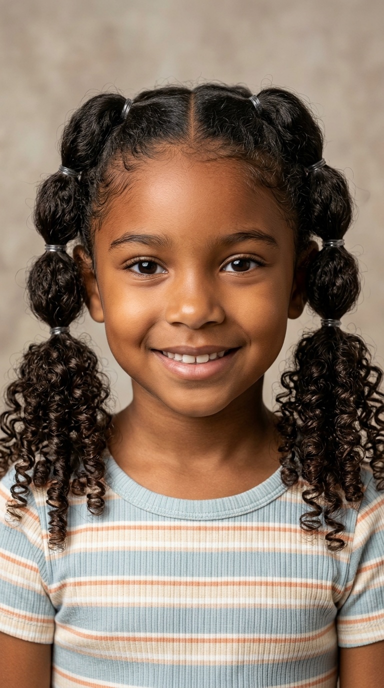 Bubble Braids with Curly Ends