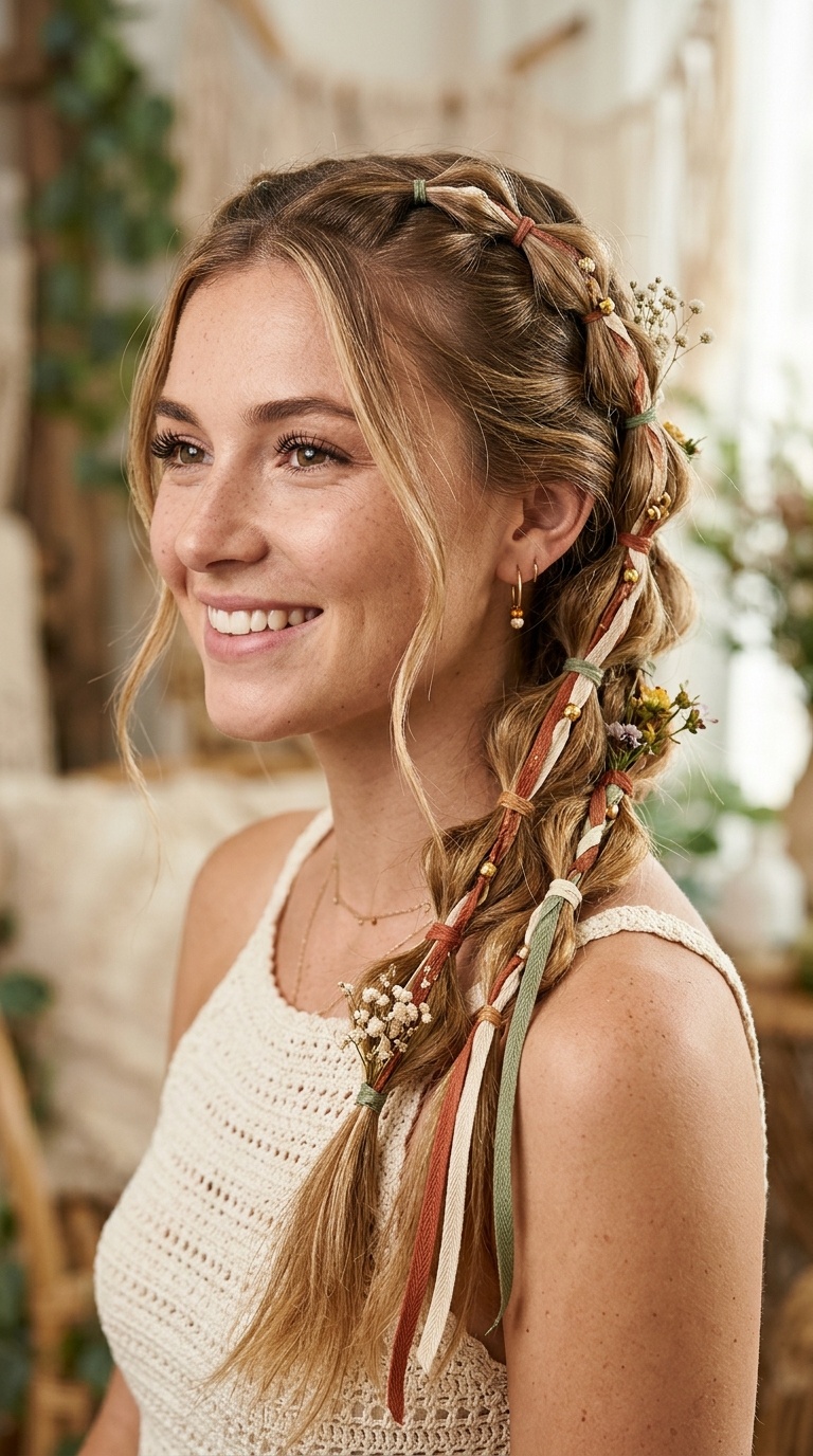 Bubble Braids with Ribbons