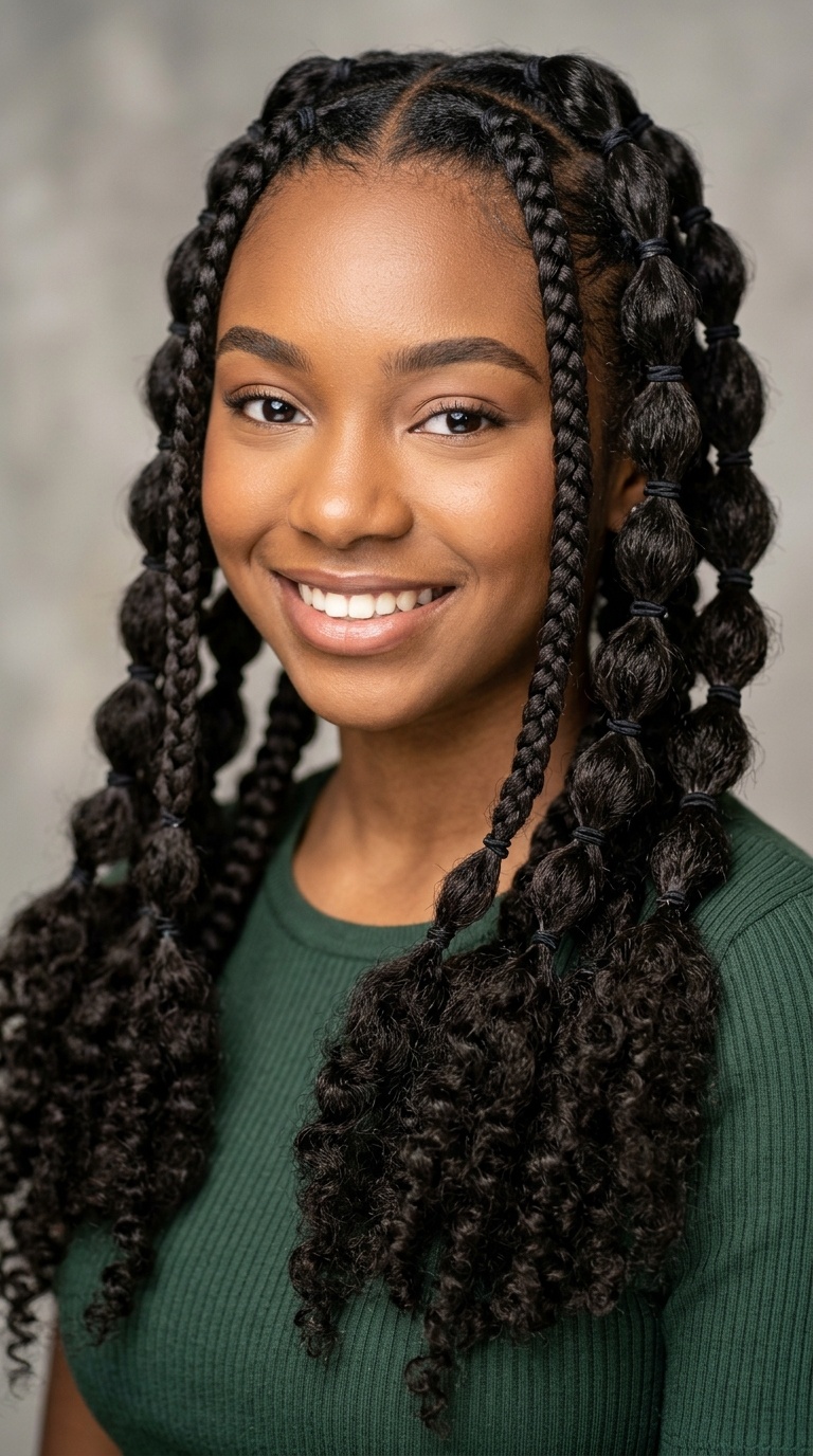 Bubble Braids with Texturized Ends