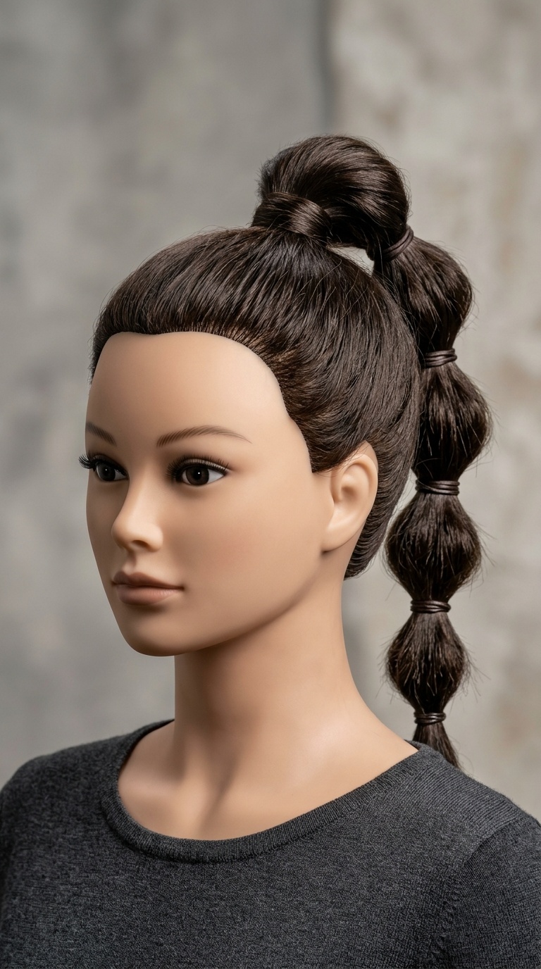 Bubble Ponytail Styling