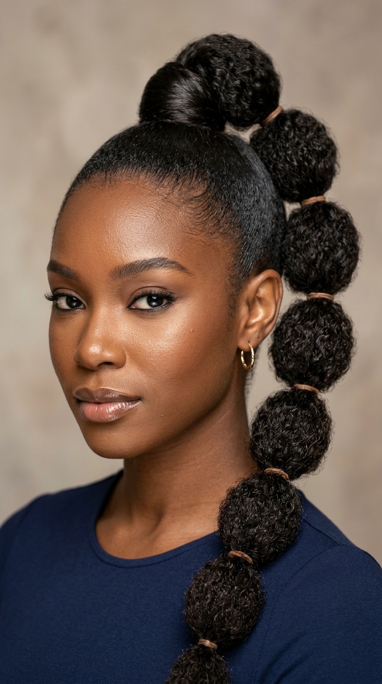 Bubble Ponytail Updo
