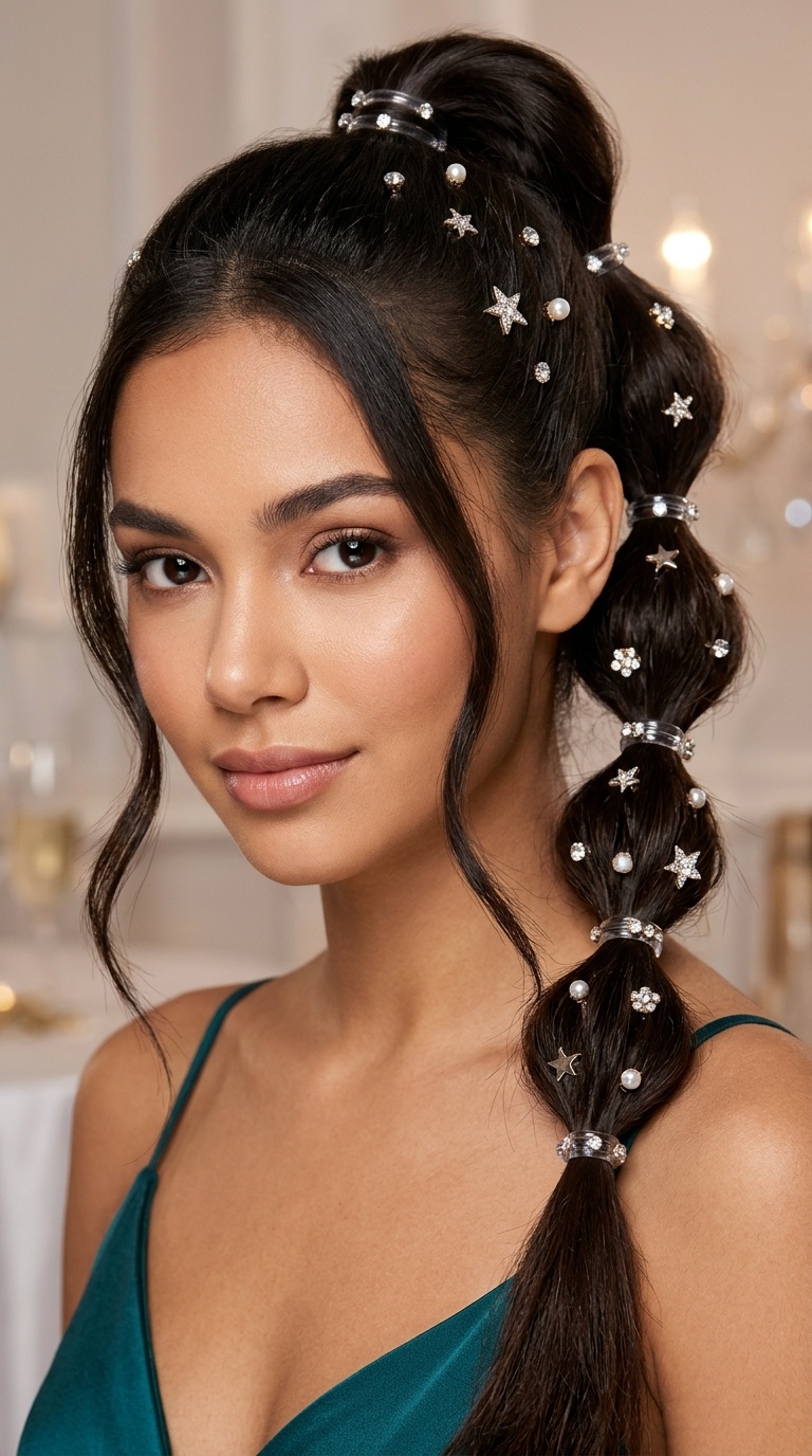 Bubble Ponytail with Accessories
