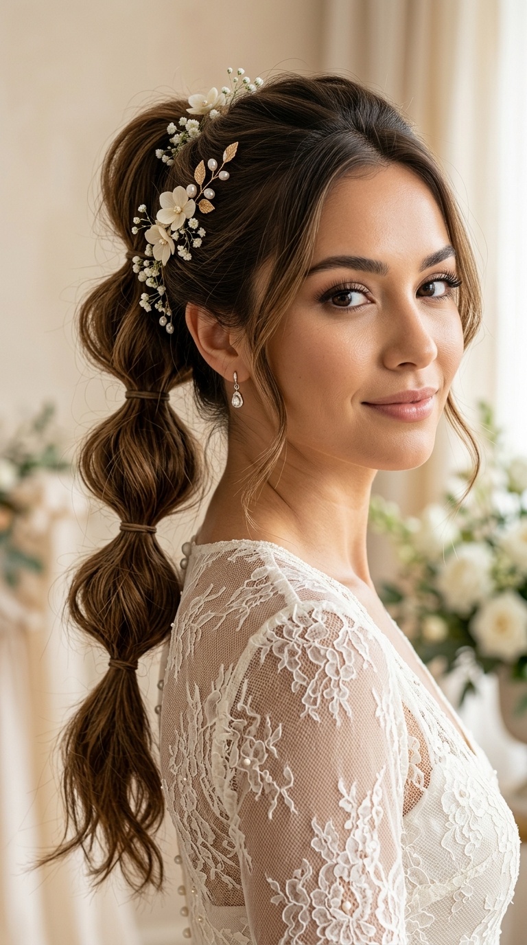 Bubble Ponytail with Accessories